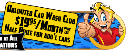 Unlimited Car Washes $19.95 a
                                                month!